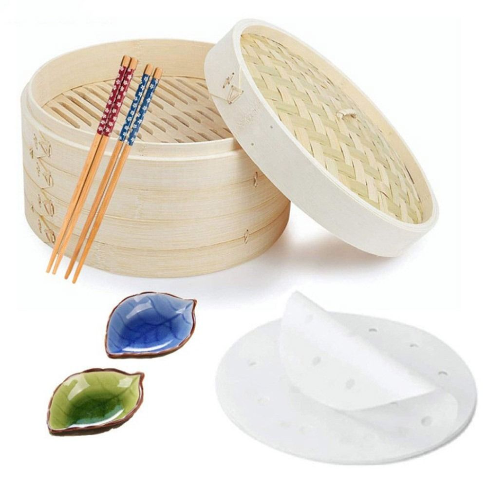 Bao Steamer Bamboo - سلة طهي بالبخار من الخيزران الصينية