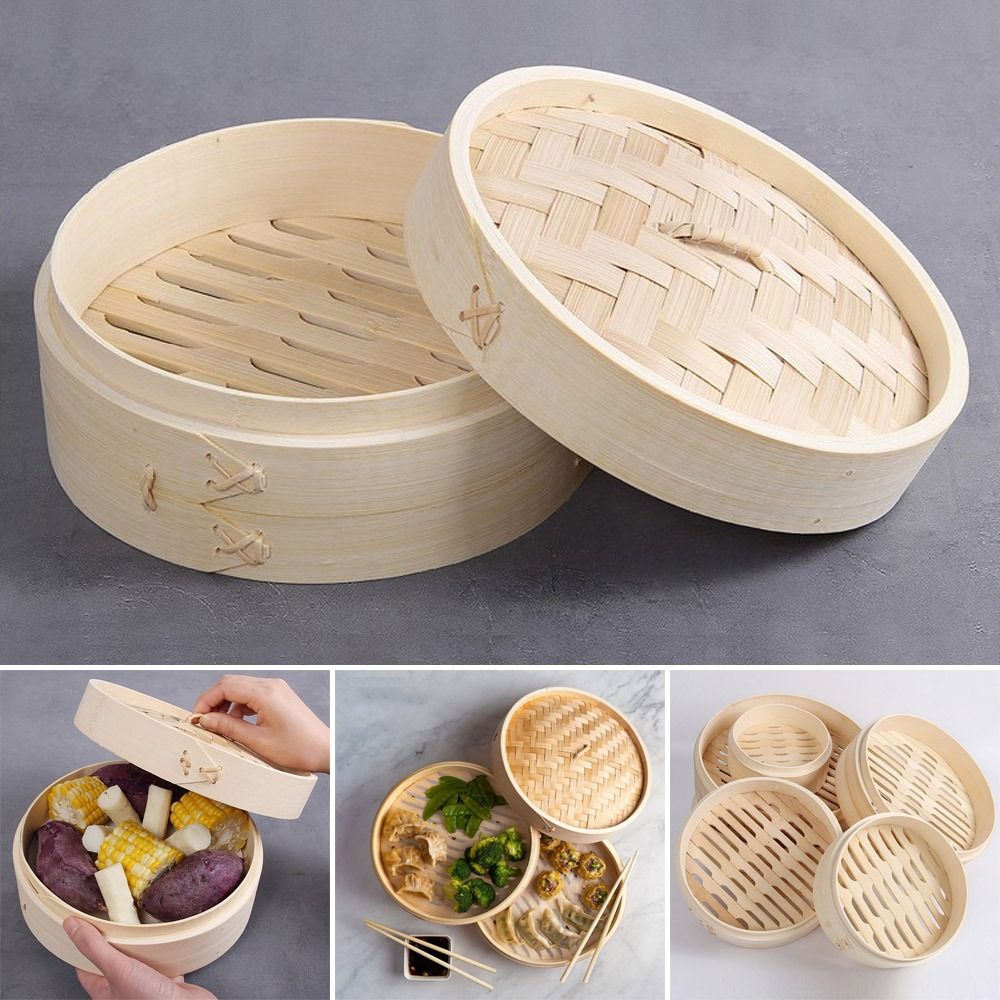 سلة طهي بالبخار من الخيزران ال - مراجعة Bao Steamer Bamboo وسعره
