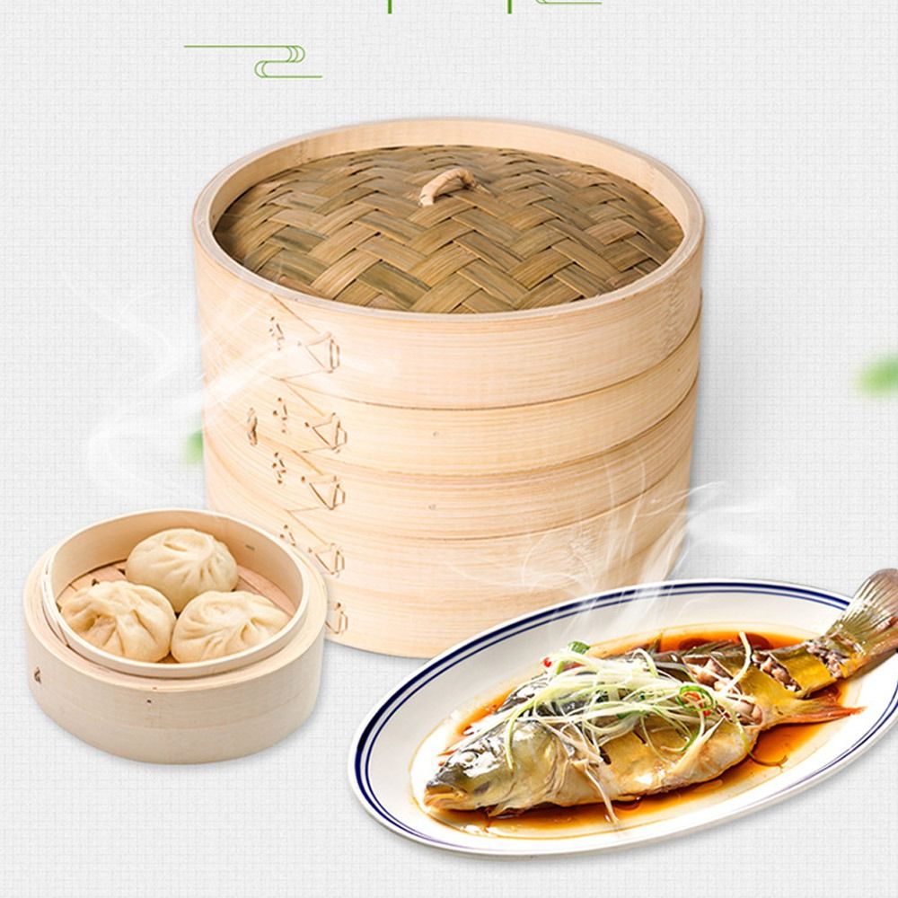 قدر بخاري صيني من الخيزران لطه - مراجعة Bao Steamer Bamboo وسعره